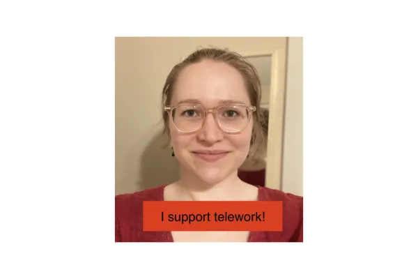 Member with the tagline "I Support Telework"