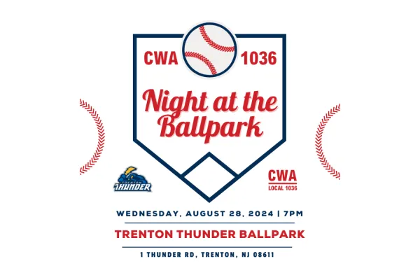 Home base graphic with text reading "night at the ballpark"