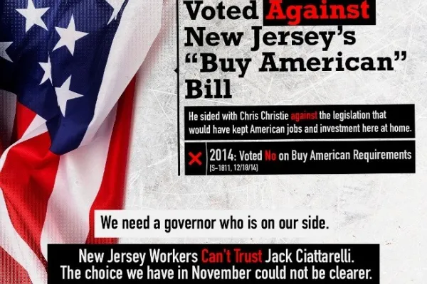 Ciattarelli Opposes Buy American