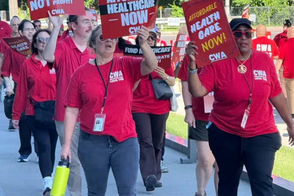 CWAers Demonstrate at SHBC Meeting