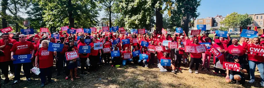 CWA Members in Philadelphia to GOTV for Harris