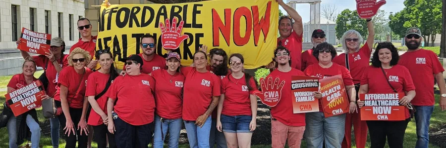 MEMBERS AT RALLY