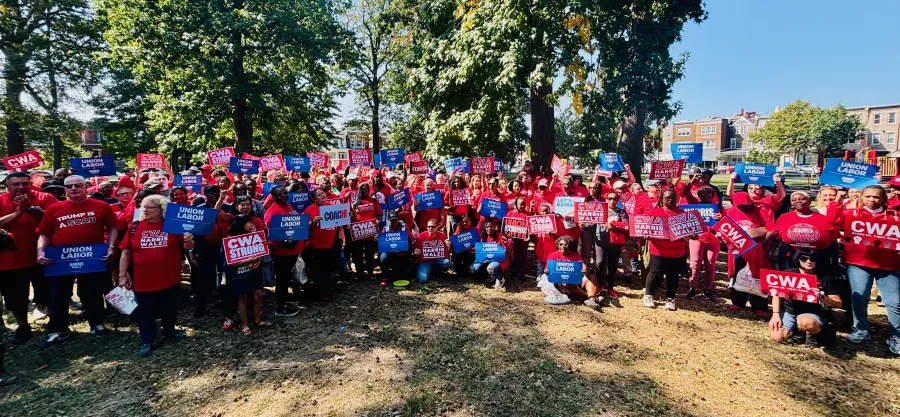 CWA Members in Philadelphia to GOTV for Harris
