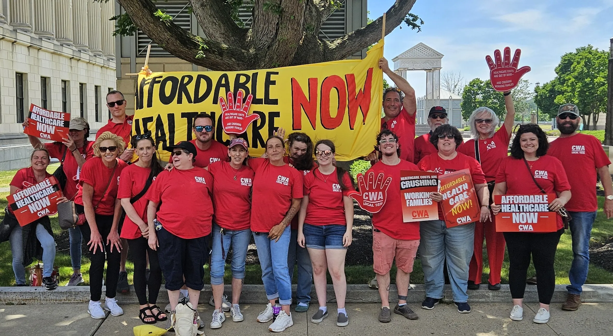 MEMBERS AT RALLY