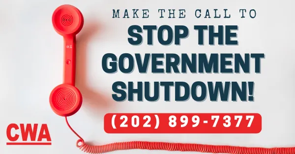 Stop the government shutdown, call 202 899 7377